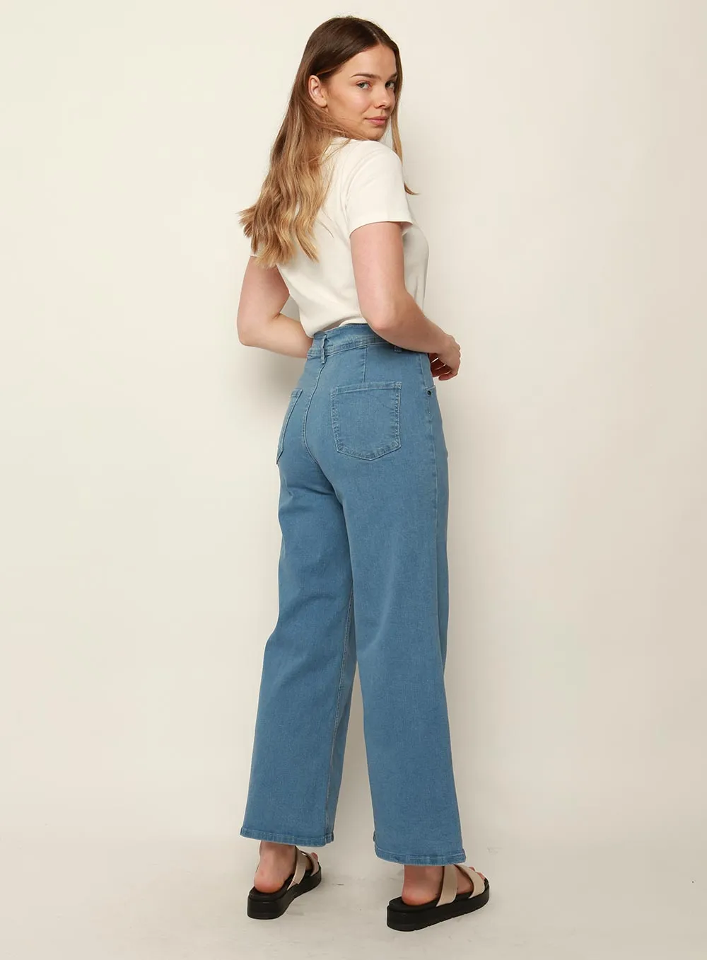 Stassy Wide Leg Pant-LIGHT BLUE