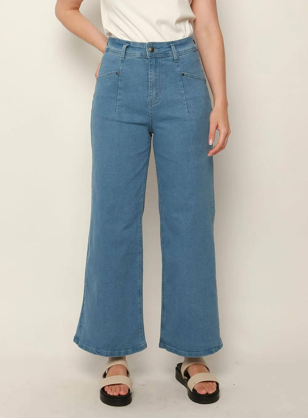 Stassy Wide Leg Pant-LIGHT BLUE