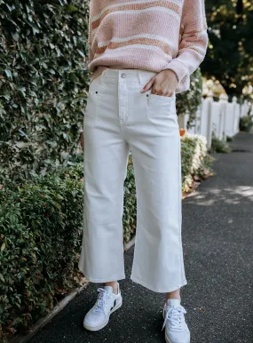 Stassy Wide Leg Pant-White