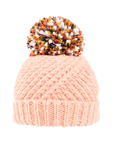 Stella Chunky Knitted Pom Pom Hat - Cream