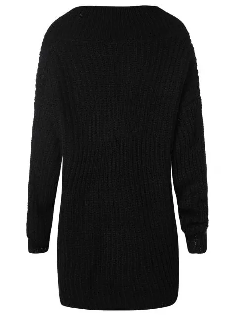 Stylish Surplice Chunky Sweater