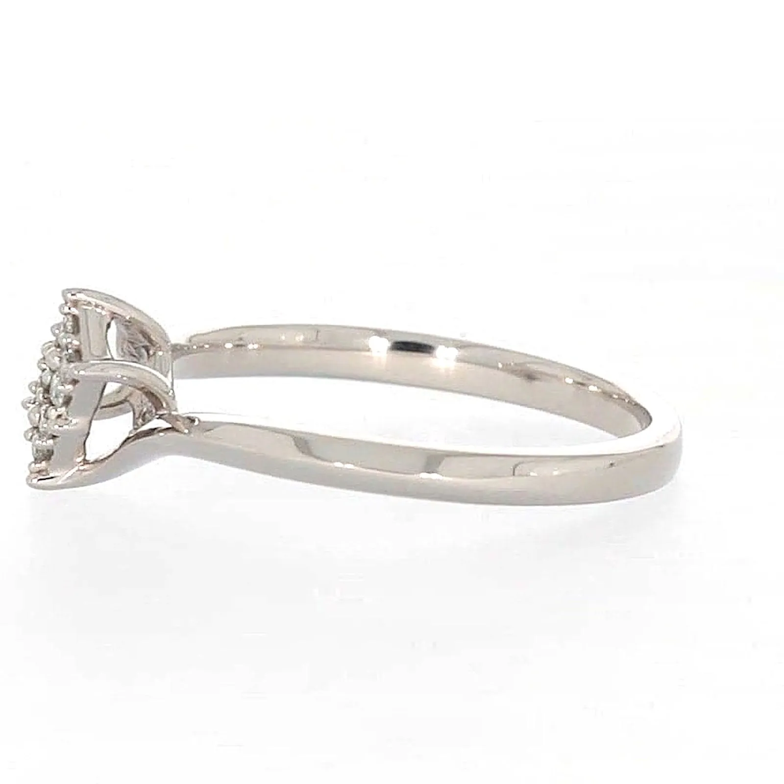 Tango Sterling Silver Round Brilliant Cut with 0.08 Carat tw of Diamonds Ring