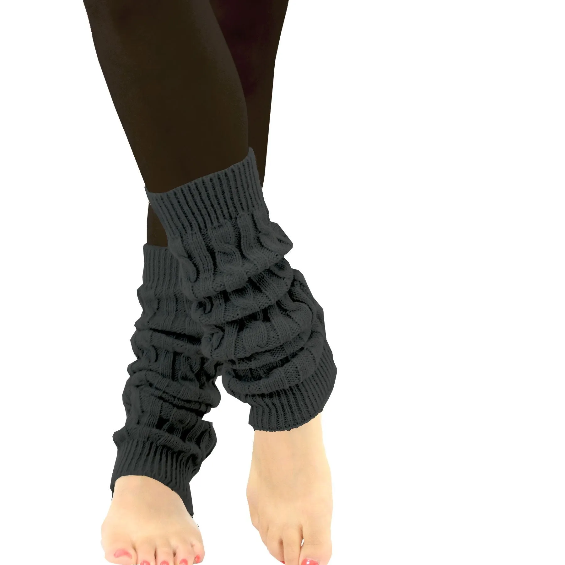 TeeHee Socks Women's Acrylic Leg Warmer Assorted A 4-Pack (Z105)