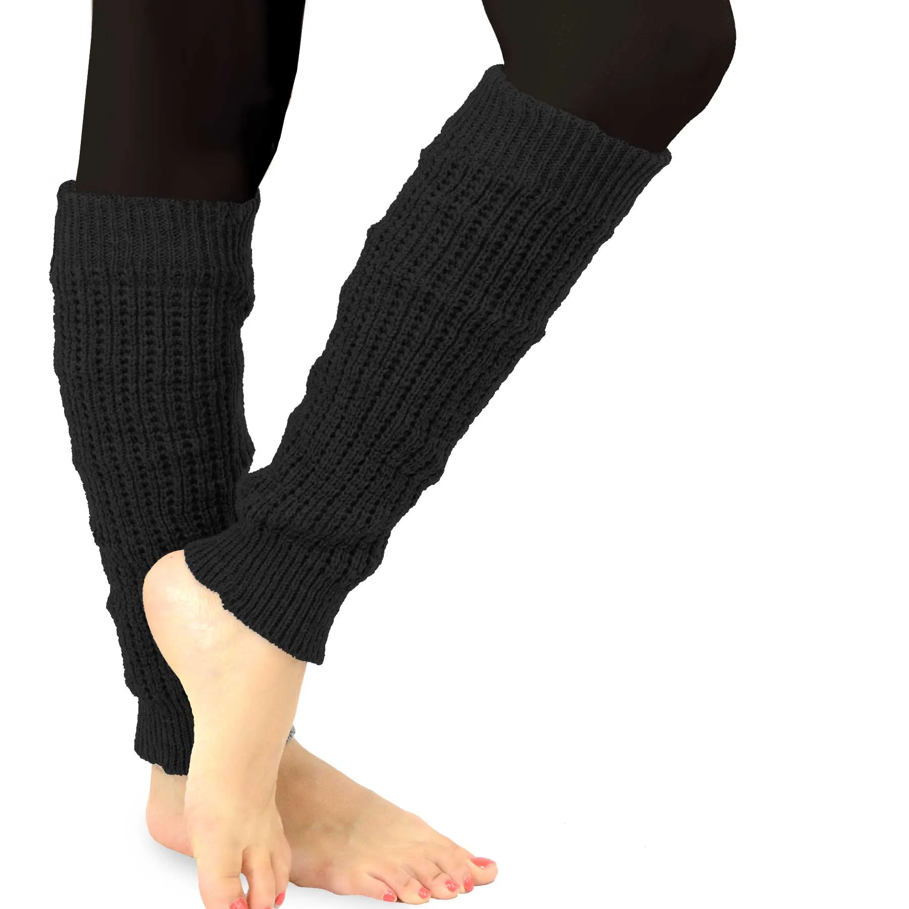 TeeHee Socks Women's Acrylic Leg Warmer Cable Knit 3-Pack (Z07)