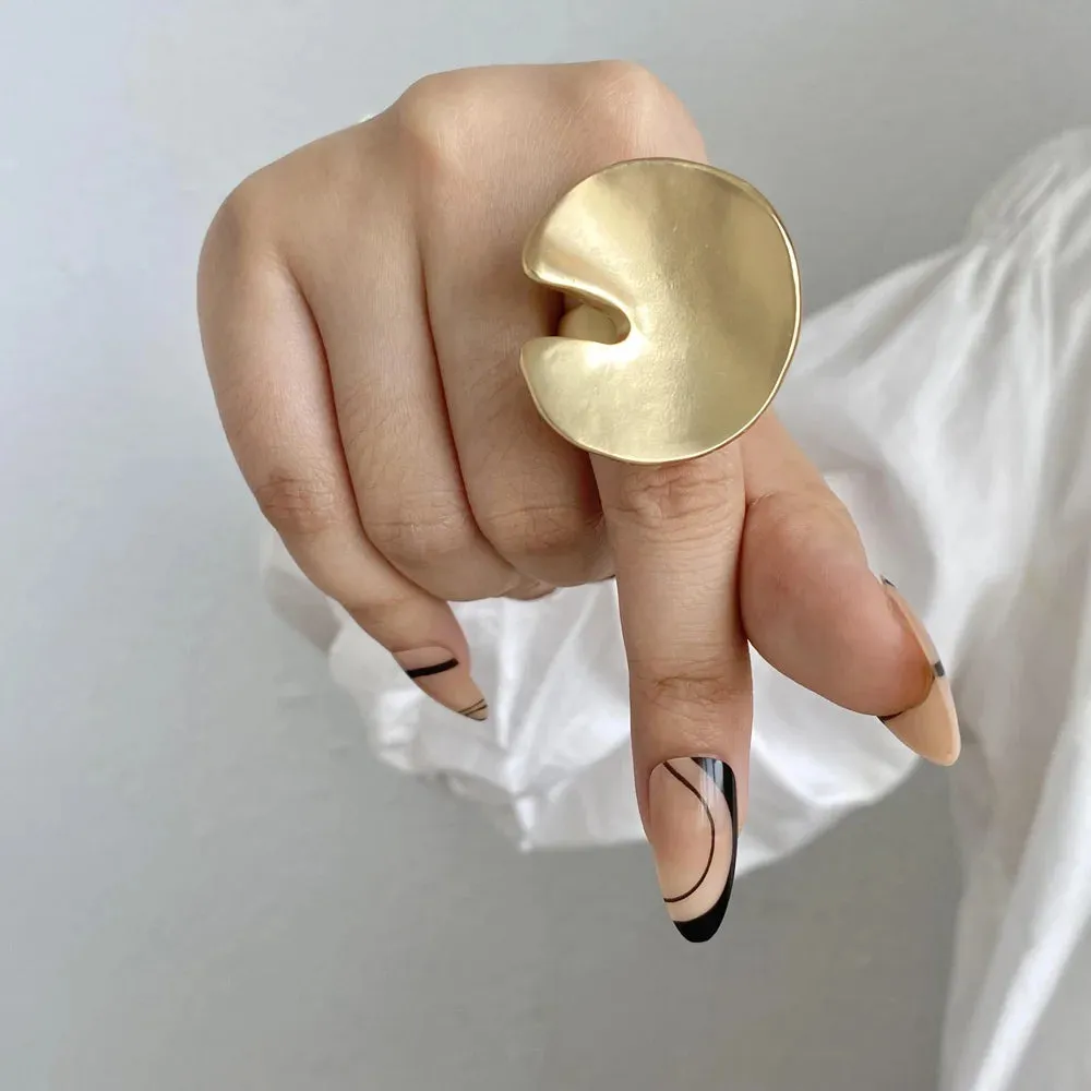 TEEK - Ms. Matte Chunky Gold Elastic Rings