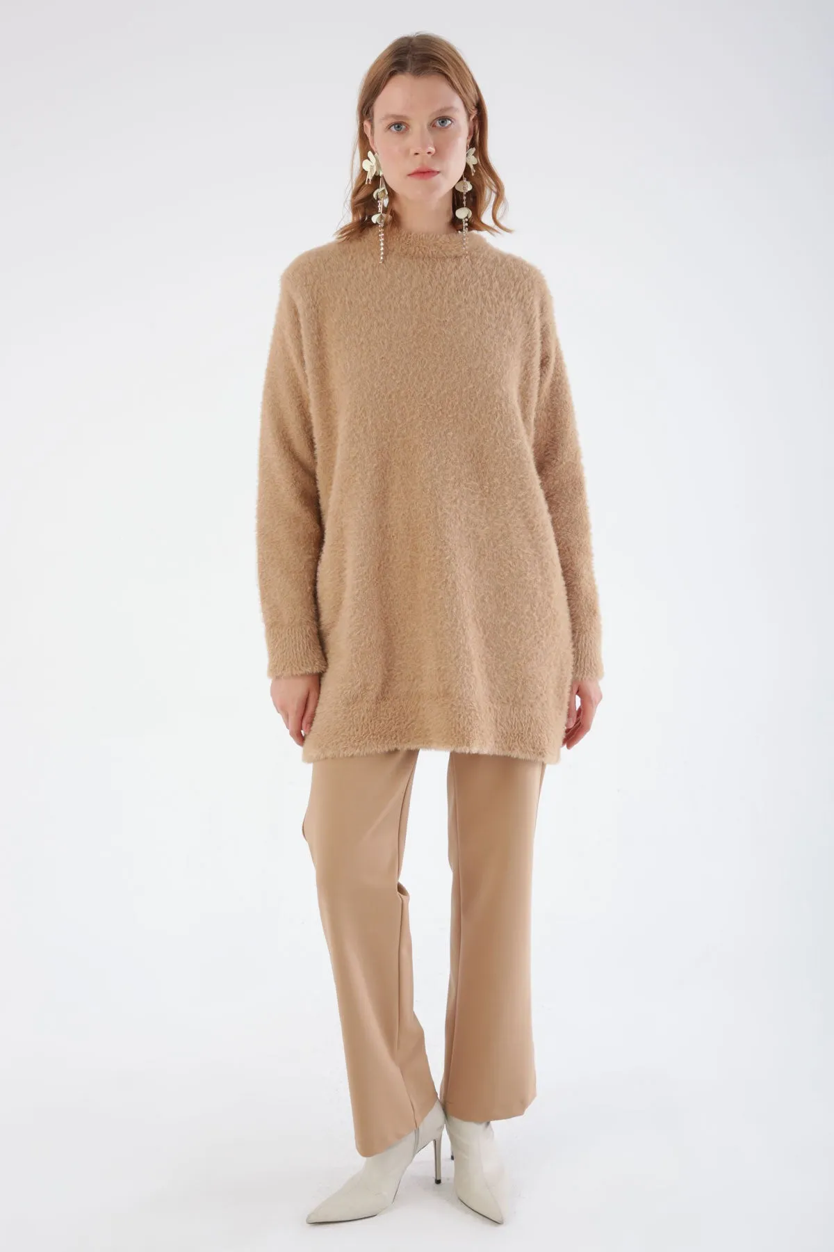 TLD Women Allday Beige Knit Tunic - Tynaarlo