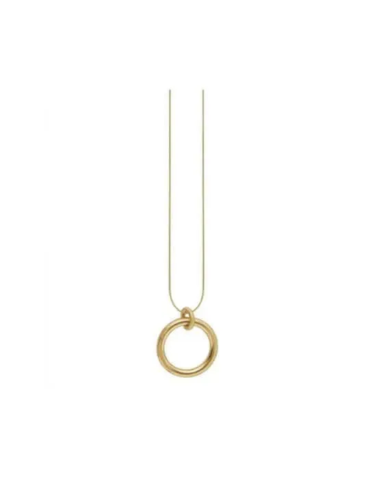 Tula Adjustable Chunky Ring Necklace Gold Plating