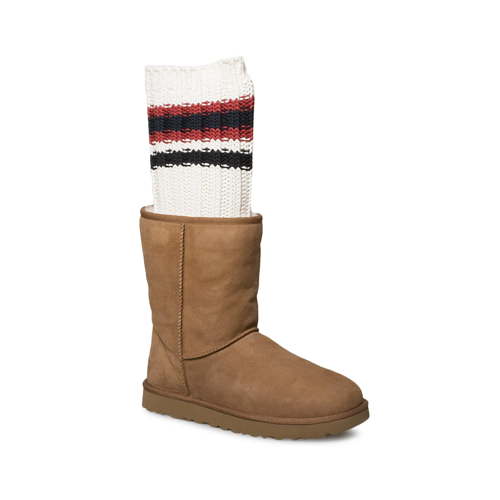 UGG Sacai Knit Classic Short II Chestnut Boots - Women's