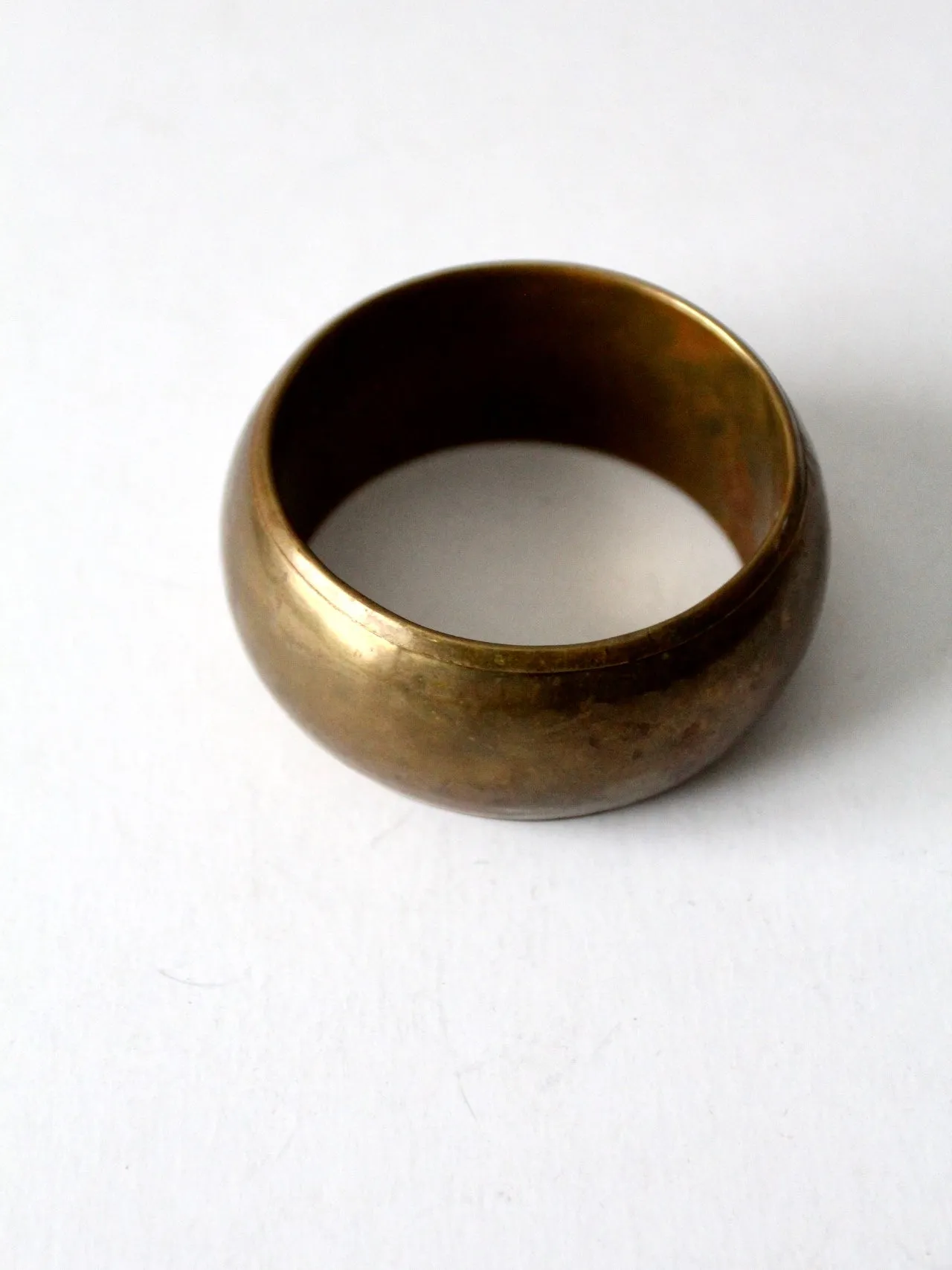 vintage chunky hammered brass bangle