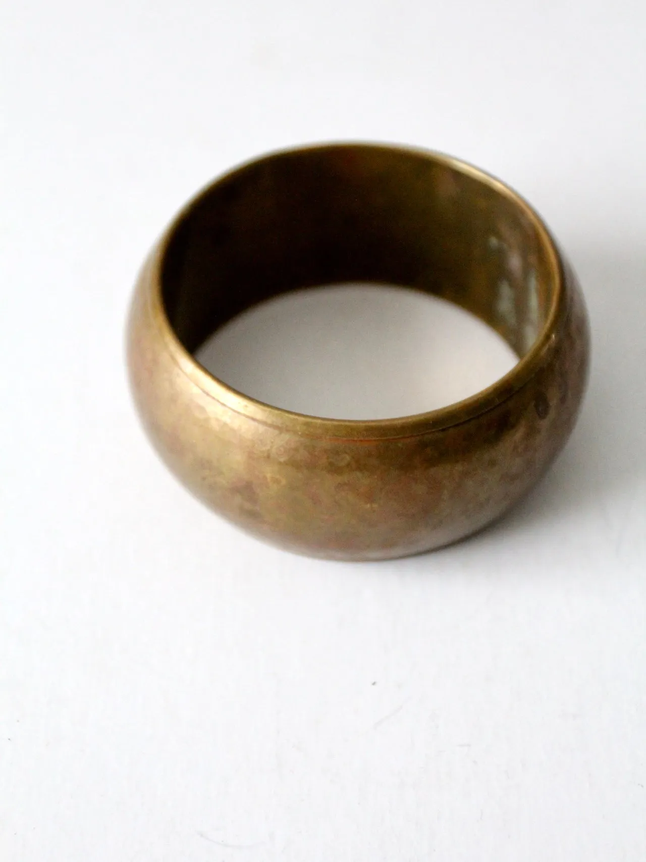 vintage chunky hammered brass bangle