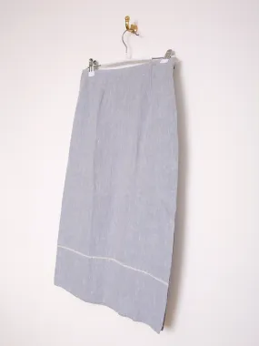 Vintage long linen skirt pastel blue by Cacharel