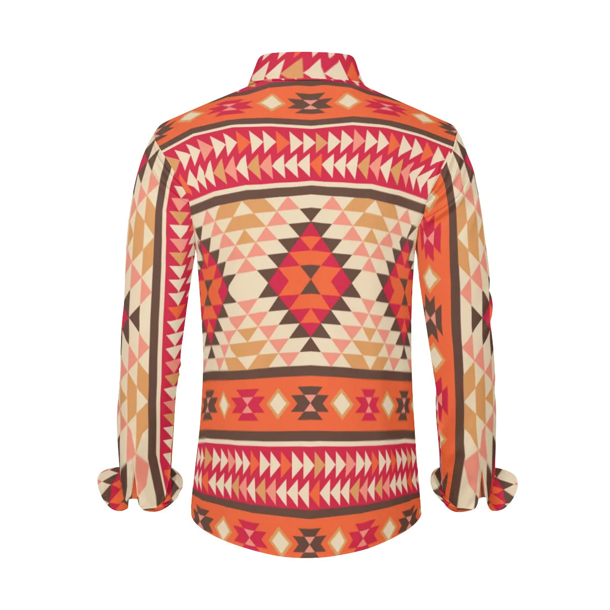 Western Shirt, Western Aztec Shirt, Aztec Graphic Shirt, Aztec patterns, Native American Shirt, Boho Shirt, Orange Bohemian Shirt