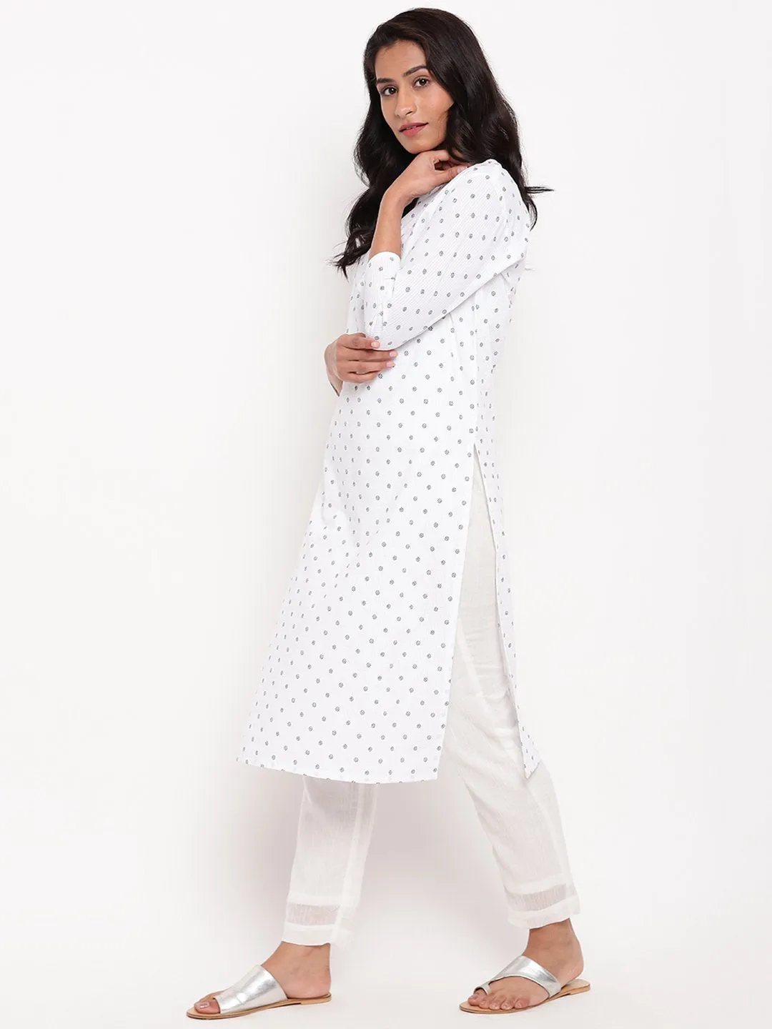 White Cotton Seer Kurta