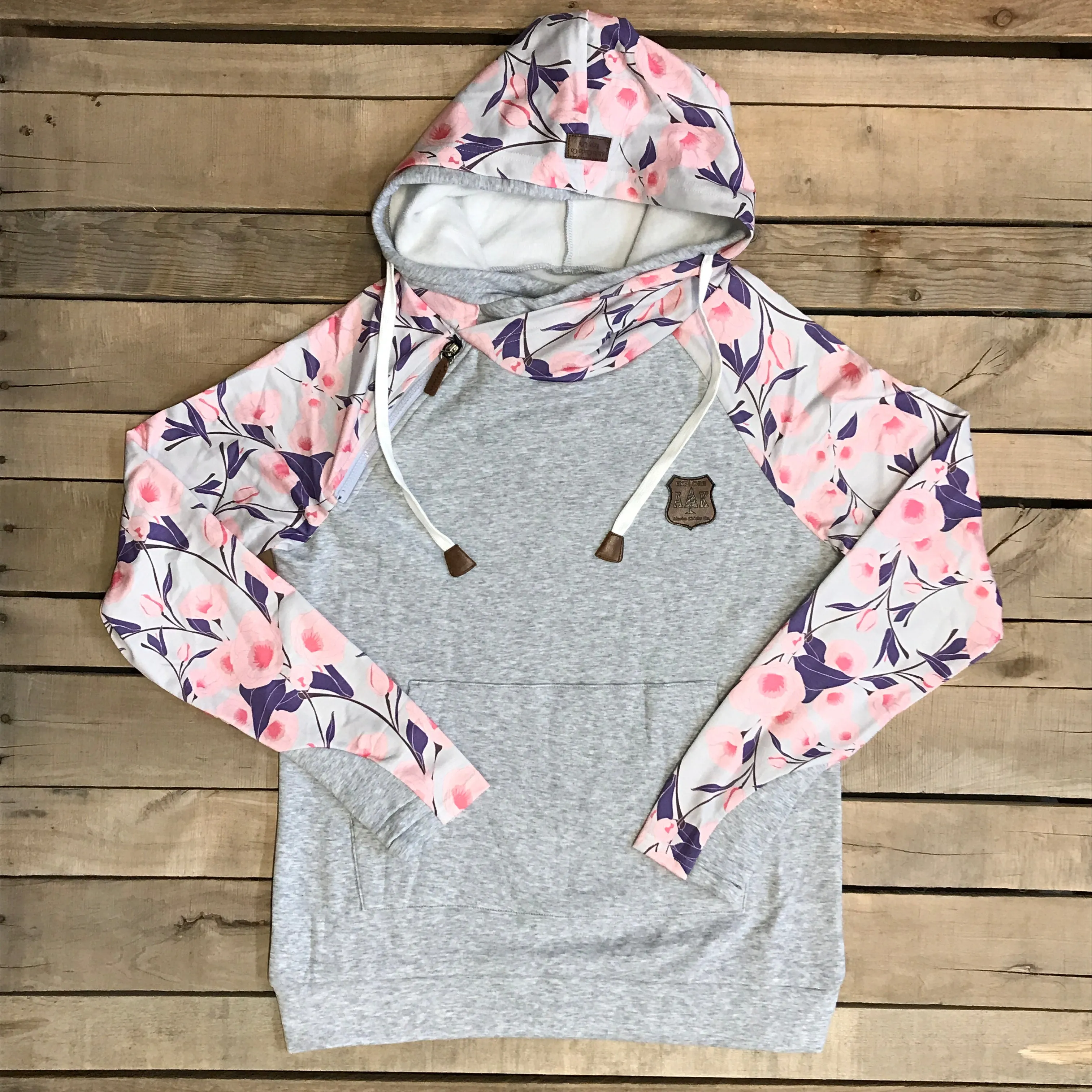 Wild Tulip Floral Sleeve Hoodie