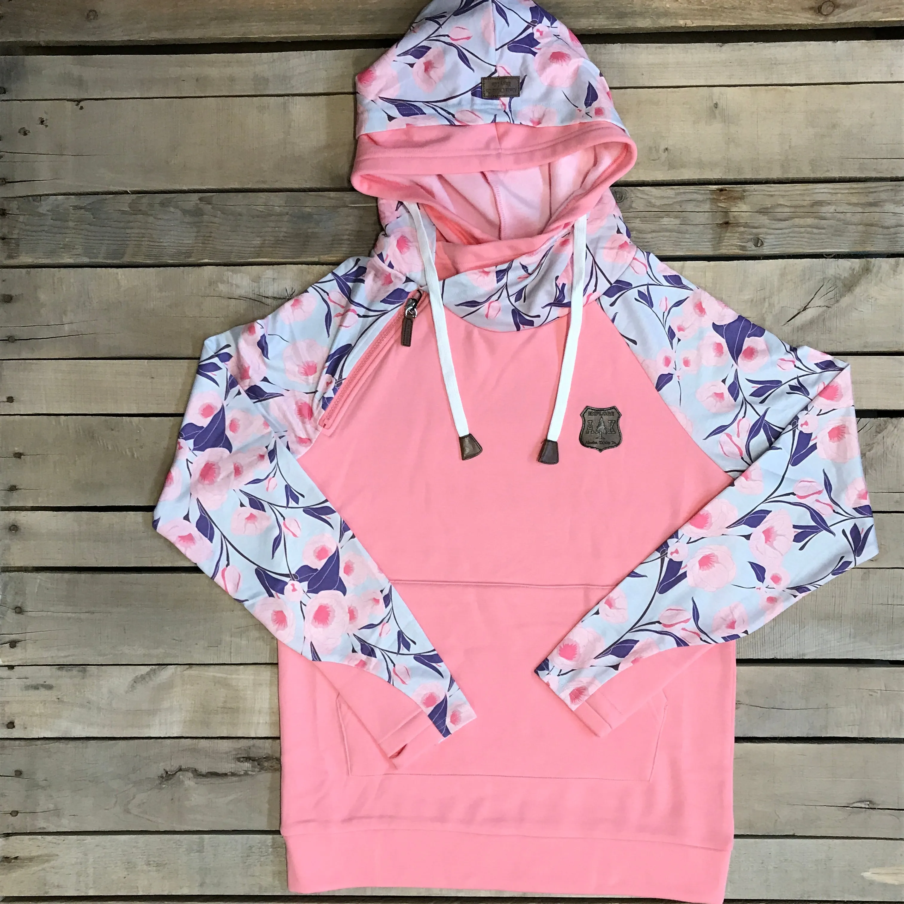 Wild Tulip Floral Sleeve Hoodie