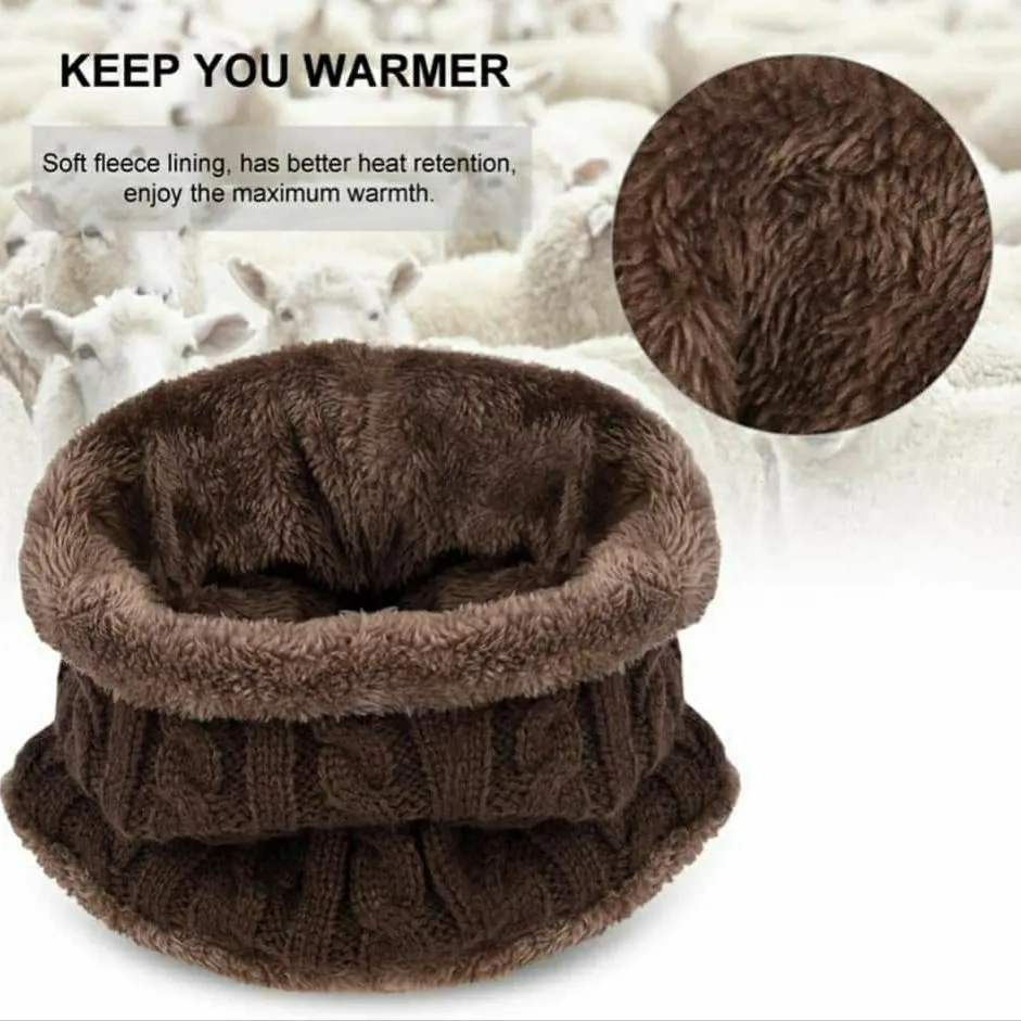 Winter Hat with Neck Warmer (Skullies & Beanies) For Men and Women