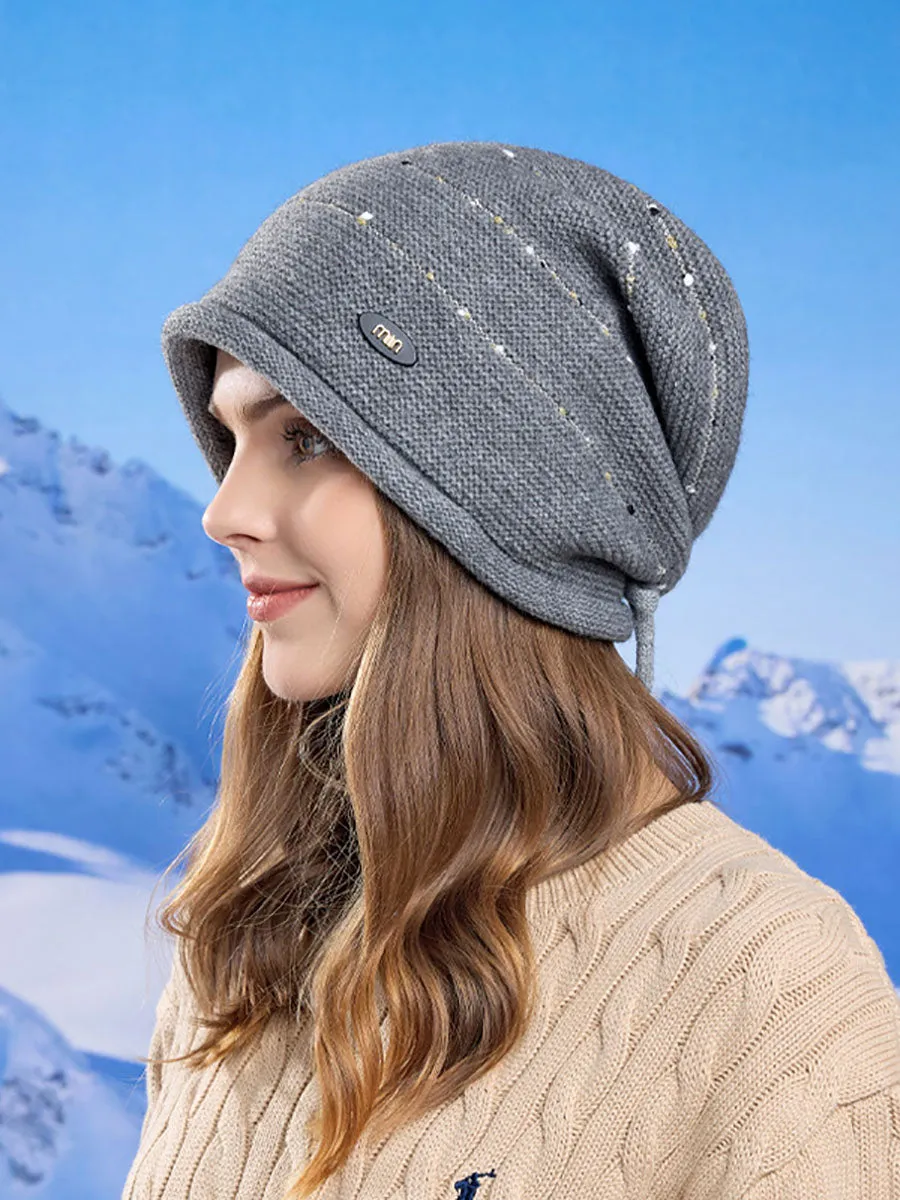 Women Winter Fashion Warm Hemming Knit Hat AV1024