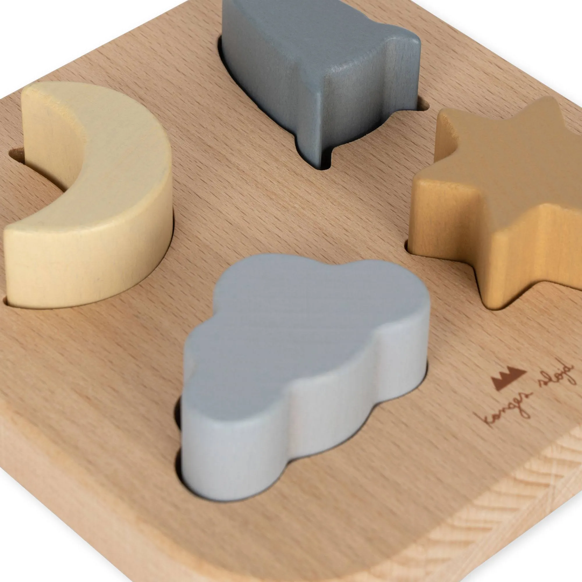 Wooden Chunky Shape Puzzle - Sky