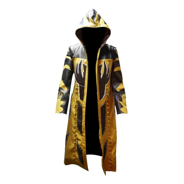 WWE Wrestler Goldust Hooded Stylish Leather Coat