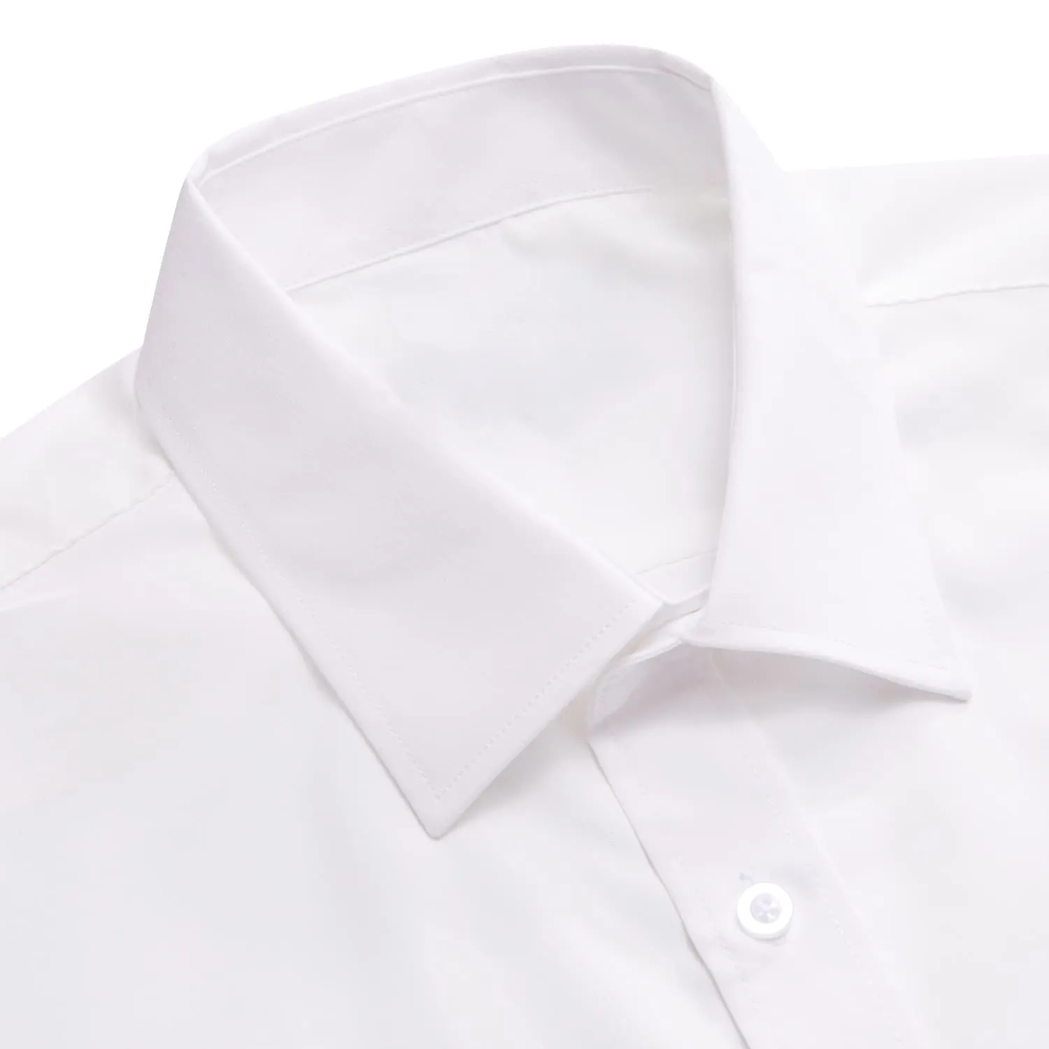 YourTies White Solid Long Sleeve Shirt with Deep Brown Striped Silk Tie for Men