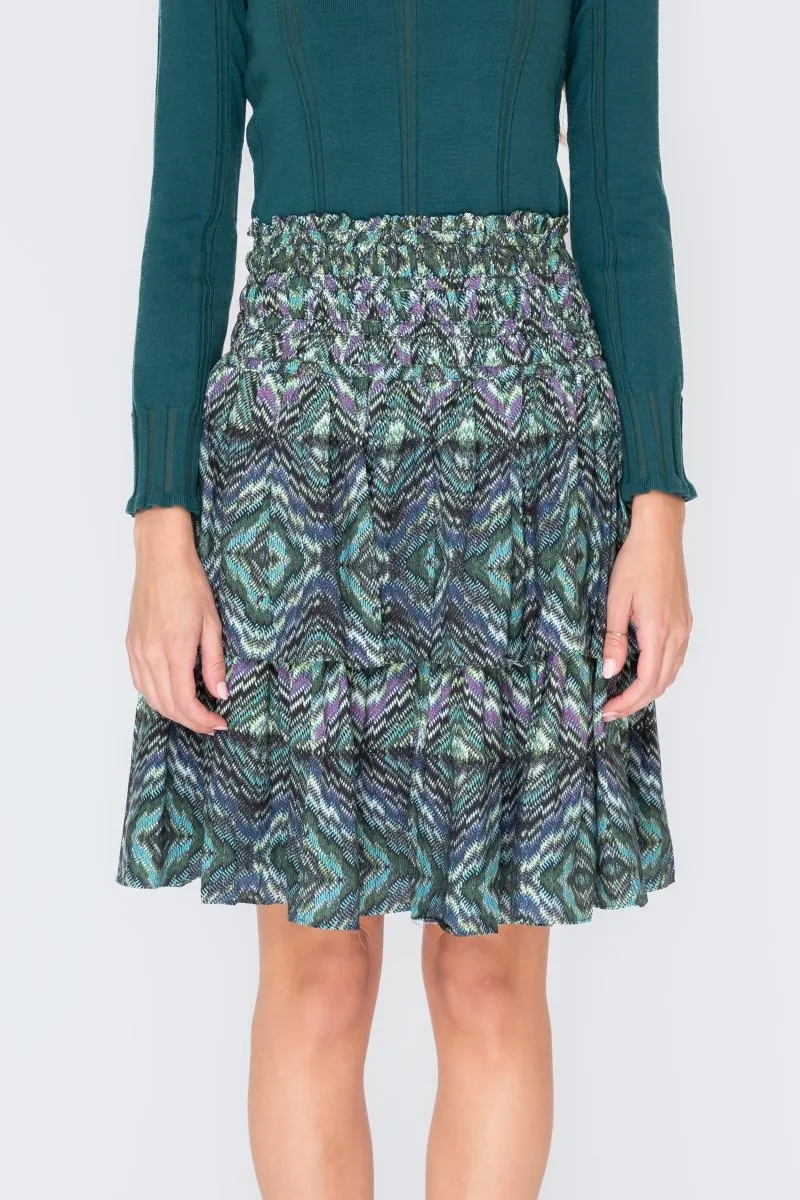 ZENA SKIRT (GREEN/MULTI)