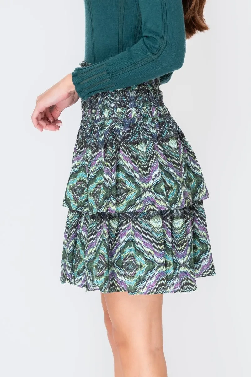 ZENA SKIRT (GREEN/MULTI)